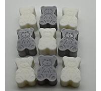 Rainbow Sensation 40 x Mini Teddy Bear Soaps - Baby Shower Favours PINK BLUE (White & Grey)