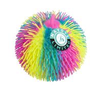 Rainbow Sensory Puffer Ball - 22cm/8.5" Stress Relief Toy with Spiky Texture & Stretchy Strings | Soft Silicone Tactile Fidget Ball for Focus, Relaxation & Motor Skill Development