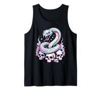 Rainbow Serpent Coiled On Skulls Tank Top