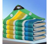 Rainbow Shade Cloth Colorful Sunblock Net for Plants Green & Yellow Outdoor Shade Cover with Grommets 6x8m (20'x26') - Perfect for Patio Garden & Pergola Sun Protection