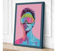 Rainbow Shades Portrait Canvas Wall Art Print 30x20 Inch