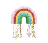 Rainbow Shaped Drum Pinata (50cm x 34cm) - Vibrant & Fun Fiesta Party Essential - Perfect for Birthdays, Themed Parties & Events - 1 Pc