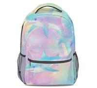 Rainbow Shark Kids Backpack, Cartoon Print Bookbag, 3D Cute Daypack for Preschool Elementary School (print 5)