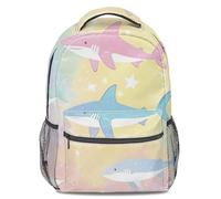 Rainbow Shark Kids Backpack, Cartoon Print Bookbag, 3D Cute Daypack for Preschool Elementary School (print 2)