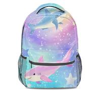 Rainbow Shark Kids Backpack, Cartoon Print Bookbag, 3D Cute Daypack for Preschool Elementary School (print 3)