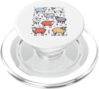 Rainbow Sheep Cartoon Farm Animals Funny Sheep Farm PopSockets PopGrip for MagSafe