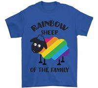 Rainbow Sheep Funny Gay Pride Day LGBT Mens T-Shirt 100% Cotton Royal Blue M