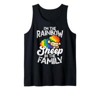 Rainbow Sheep in The Family LGBTQ+ Pride Funny Cute Tank Top