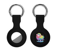 Rainbow Sheep Lgbtq Proud Keychain Holder Case Compatible with AirTag Waterproof Silicone Shell Protective Case 1PCS