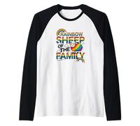 Rainbow Sheep of The Family Cute Pride LGBTQ Raglan Baseball Tee