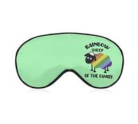 Rainbow Sheep of The Family LGBT Pride Sleeping Mask with Adjustable Strap Soft Eye Cover Blackout Blindfold for Travel Relax Nap