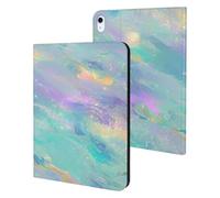Rainbow Shining Marble Neon Glitter Slim Protective Case Auto Wake Sleep Cover Kickstand Compatible with ipad Air5/air4 (10.9in) /ipad Pro 2018(11in)