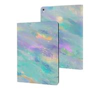 Rainbow Shining Marble Neon Glitter Slim Protective Case Auto Wake Sleep Cover Kickstand Compatible with ipad Pro/2016 ipad Pro (9.7in)