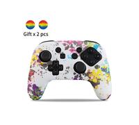 (Rainbow) Silicone Cover Compatible Nintendo Switch Pro Controller Gamepad Rubber Skin Case Joystick Grips Caps For Switch Accessories