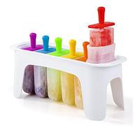 Rainbow Silicone Ice Cream Pops, Easy Release, Large & BPA Free