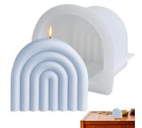 Rainbow Silicone Mold - Geometric Striped Molds Rainbow Bridge Candle Molds | DIY Plaster Resin Moulds for Aromatherapy Candles Soap Mousse Cake Art Crafts