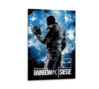 Rainbow Six Siege Poster Art Tom Clancy Inspired Wall Decor Gaming Prints for Home Modern Artwork for Gamers Unique Gift Esports Fans Video Game Wall Art Gift 20x30inch(50x75cm) Framed
