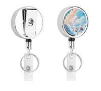 Rainbow Ski Cable Car ID Card Badge Holders Retractable Badge Holder Reel