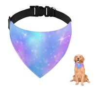 Rainbow Sky Dog Bandana with Adjustable Strap D Ring Dog Neckerchief Pet Bibs Triangle Pet Scarf Accessories Puppy Dogs Cats Decor Machine Washable