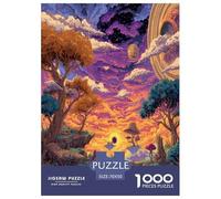 Rainbow Sky Eclipse Jigsaw Puzzles for Adults Gifts 1000 Piece Challenging Games Home Decoration The Forest Isle Bridge Path Jigsaw Puzzle for Adults And Kids Age 12 And Up 70x50cm/1000pcs