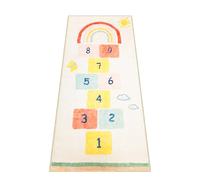 Rainbow Sky Hopscotch Game Rugs, Kids Bedrooms Rugs, Kids Play Mat Soft Floor Carpet for Bedroom Playroom Nursery,Great Gift for Girls & Boys (Rainbow Hopscotch, 70 * 160 CM)