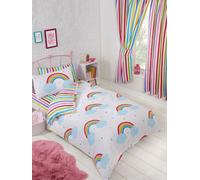 Price Right Home Striped Bedroom Range Kids - Duvet Cover Set, Fitted Sheet Set & Curtains Available (Single Duvet Cover Set)