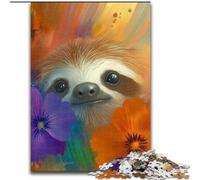 Rainbow Sloth JigsawPuzzle 1000 Pieces for Teenagers, Challenging Difficult Deal As Gifts for The Whole Family (50x75cm)