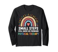 Rainbow Small Steps Move Us Forward Physical Therapy Pride Long Sleeve T-Shirt