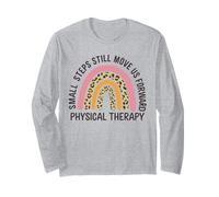 Rainbow Small Steps Move Us Forward Physical Therapy Pride Long Sleeve T-Shirt