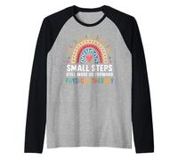 Rainbow Small Steps Move Us Forward Physical Therapy Pride Raglan Baseball Tee