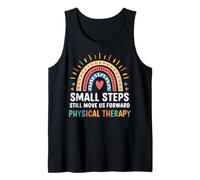 Rainbow Small Steps Move Us Forward Physical Therapy Pride Tank Top