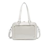 RAINBOW SMILE Ita Bag Heart Messenger Japanese Bag Kawaii Large Anime Shoulder Handbags (2108-White), Rainbow