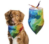 Rainbow Smoke Dog Bandanas - Cute Pet Scarf for Dogs Cats Triangle Kerchief Bibs Soft Breathable Pet Bandanas Fashion Accessory for Puppy Small Medium Large Pets
