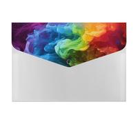 Rainbow Smoke File Organizer,Portable Premium Accordion File Folder with 6 Pockets, Receipt Paper and Bill Document Organizer - Aesthetic Paper Organizer Folder for Home,Office