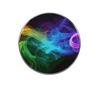 Rainbow Smoke Fridge Sticker Funny Fridge Magnets Novelty Round Fridge Magnets Reusable for Whiteboard, Locker, Kitchen, Office- Strong Decor Magnetic Stickers