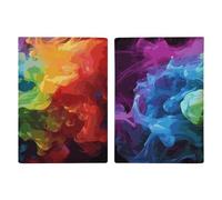 Rainbow Smoke Passport Holder, ID Card Protector Case Passport Holder with Slot Passports Travel Wallet Document Cover for Women And Men