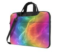Rainbow Smoke Pattern Color Laptop Bag Laptop Case 15.6 Inch Computer Bags Padded Sleeve Cover For Women Men