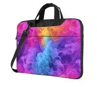Rainbow Smoke Pattern Laptop Bag Laptop Case 15.6 Inch Computer Bags Padded Sleeve Cover For Women Men