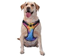Rainbow Smoke Pattern No Pull Dog Harness Adjustable Reflective Oxford Easy Control Medium Large Dog Harness