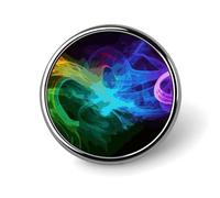 Rainbow Smoke Round Badge Cute Enamel Lapel Pin Brooches Button Pin Personalized Clothing Decoration Unisex Badge Holder Hats Bags Shirts Decor