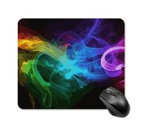 Rainbow Smoke Square Mouse Pad Portable Computer Mousepad with Non-Slip Rubber Base 25 * 30cm Ultra-Thin Gaming Mouse Mat for Computer Laptop Office Desk Accessories