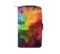 Rainbow Smoke Wallet Multifunctional Wallets for Men Compact Wallet Purse Passport Bag