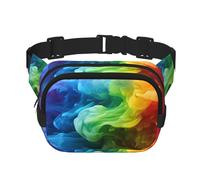 Rainbow Smokewaist Bag for Men Women - Adjustable Double Fanny Pack for Travel, Sports, and Daily