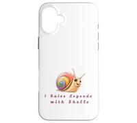 Rainbow Snail Lover Gift - I Raise Legends with Shells Case for iPhone 16 Plus