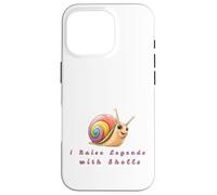 Rainbow Snail Lover Gift - I Raise Legends with Shells Case for iPhone 16 Pro