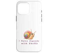 Rainbow Snail Lover Gift - I Raise Legends with Shells Case for iPhone 16 Pro Max