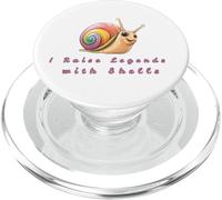 Rainbow Snail Lover Gift - I Raise Legends with Shells PopSockets PopGrip for MagSafe