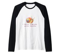 Rainbow Snail Lover Gift - I Raise Legends with Shells Raglan Baseball Tee