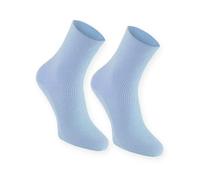 Rainbow Socks - 1 pair of DIABETIC Elastic Cotton Socks for SWOLLEN FEET, Blue L