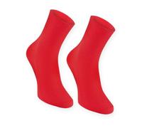 Rainbow Socks - 1 pair of DIABETIC Elastic Cotton Socks for SWOLLEN FEET, Red M